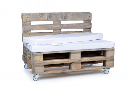 Palettenrueckenkissen Nylongewebe 120x42x8 weiss