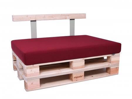 Palettenkissen Sunline Uni 120x42x8 Premium (Outdoor) bordeaux-1
