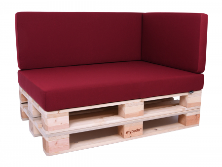 Palettenkissen Sunline Uni 120x42x8 Premium (Outdoor) bordeaux-2