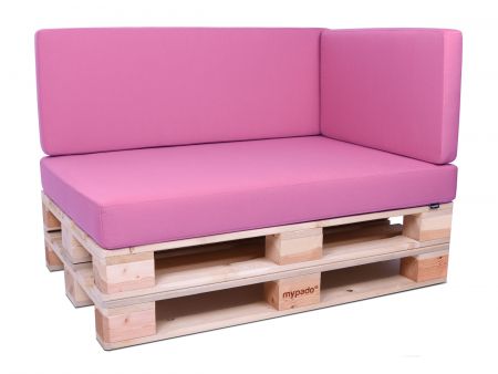 Palettenkissen Sunline Uni 60x42x8 Premium (Outdoor) pink-2