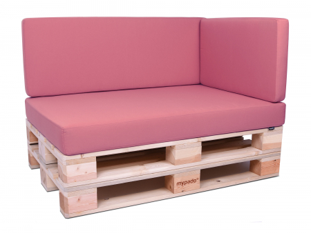Palettenkissen Sunline Uni 60x42x8 Premium (Outdoor) rosa-2