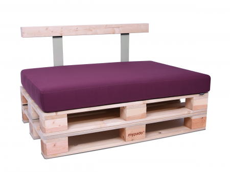 Palettenkissen Sunline Uni 60x42x8 Premium (Outdoor) purpur-1