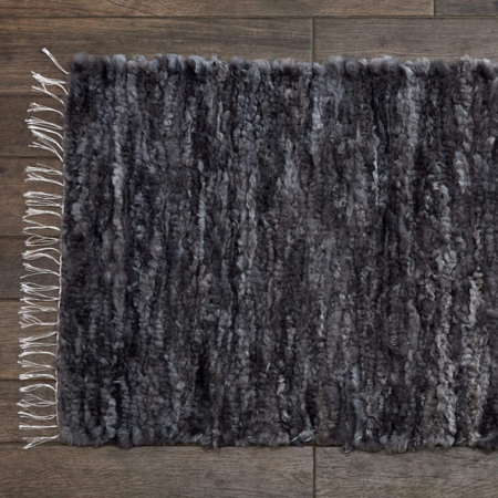 Schaffell Hundedecke Patchwork 100x60cm grau