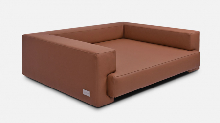 Boston Hundesofa Kunstleder KUPFER
