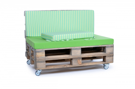 Palettenseitenrückenkissen Sunline Stripes 72x42x8 grün-1