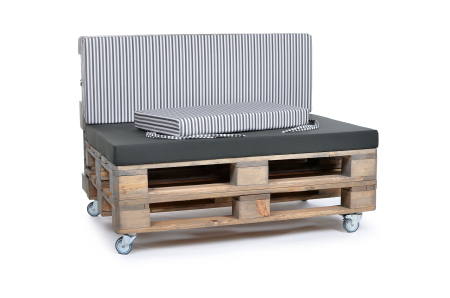 Palettenseitenrückenkissen Sunline Stripes 72x42x8 silber-1