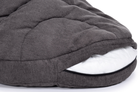 Hundebett Shell Comfort 90x90 cm grau-6