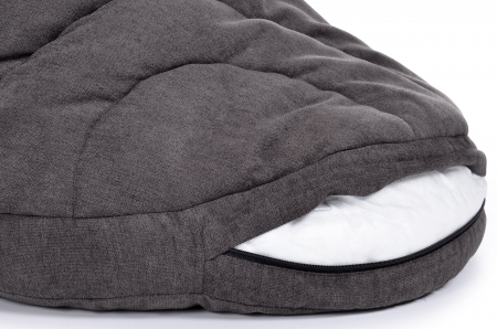 Hundebett Shell Comfort 120x120 cm grau-6