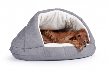 Hundebett Shell Comfort 120x120 cm silber