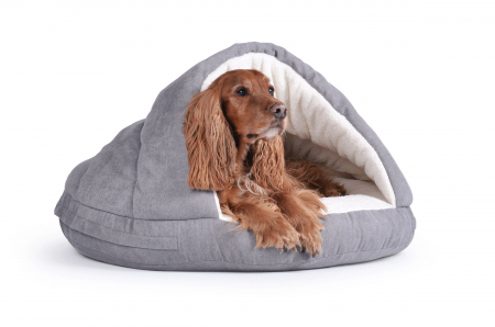 Hundebett Shell Comfort 120x120 cm silber-1