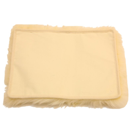Sitzauflage aus Lammfell hochwollig rechteckig 30x40cm champagner-1