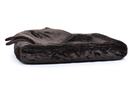 Hundebett Spring Fake Fur 130x110 cm braun