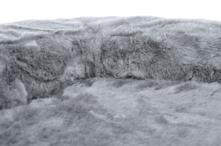 Hundebett Spring Fake Fur 110x90 cm grau