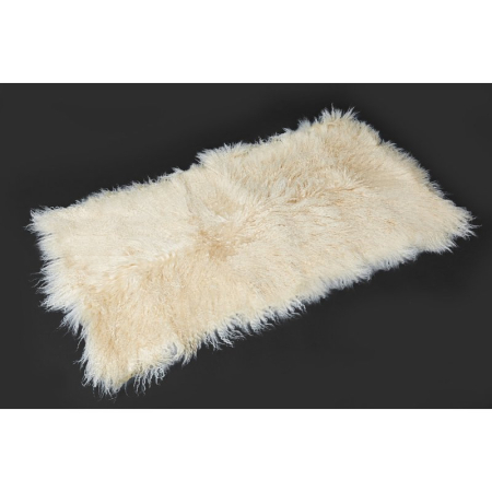 Tibet Lammfell Teppich rechteckig hell beige-gelb