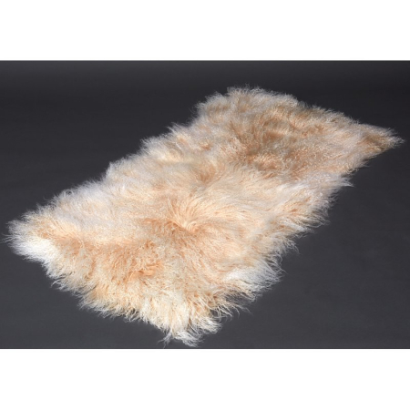 Tibet Lammfell Teppich rechteckig beige (Tops)