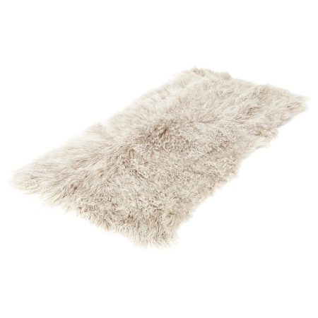 Tibet Lammfell Teppich rechteckig taupe (Tops)
