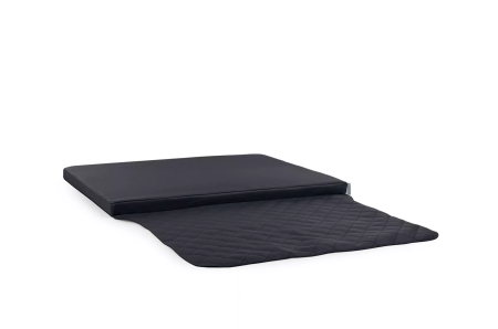 Travelmat Hunde-Reisematte 50 x 78 x 8 cm schwarz  / SOLID BODEN + Einstiegslasche = 60 cm