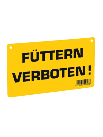Warnschild - Füttern verboten